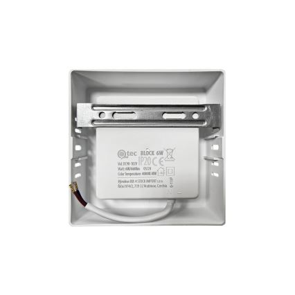 LED taklampa BLOCK LED/6W/230V 4000K 12x12 cm vit