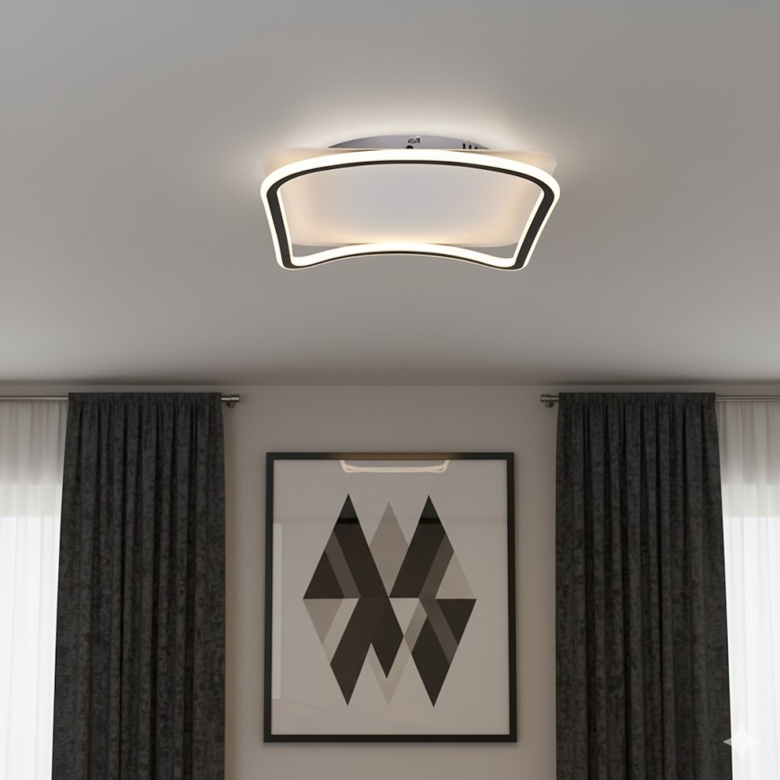 LED taklampa CALI LED/30W/230V 40x40 cm svart
