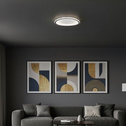 LED taklampa CALI LED/30W/230V Ø 40 cm svart