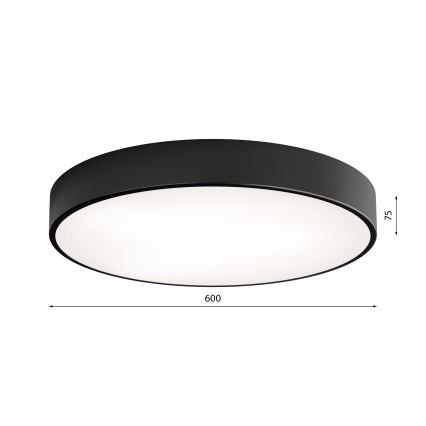 LED Taklampa CLEO LED/69W/230V 3000K Ø 60 cm svart