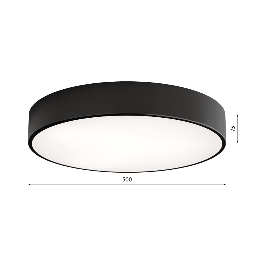 LED Taklampa CLEO LED/69W/230V 3000K Ø 50 cm svart