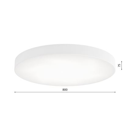 LED Taklampa CLEO LED/96W/230V 3000K Ø 80 cm vit
