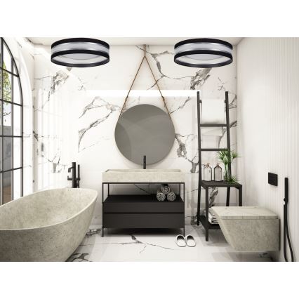 LED taklampa CORAL LED/24W/230V svart/silver