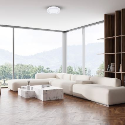 LED-taklampa EVORA, 6 W/230 V, 3000/4000/6000 K, Ø 14 cm, vit