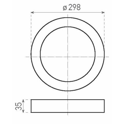 LED Taklampa FENIX LED/24W/230V 2800K Ø 29,8 cm