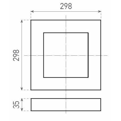 LED taklampa FENIX LED/24W/230V 3800K 29,8 cm snö vit