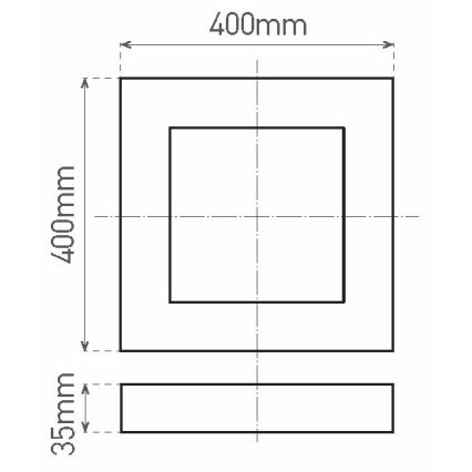 LED taklampa FENIX LED/32W/230V 3800K 40 cm vit