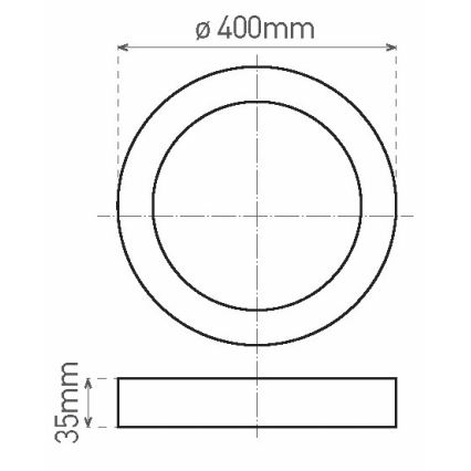LED taklampa FENIX LED/32W/230V 3800K diameter 40 cm snö vit