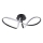 LED taklampa FLAVIA LED/33W/230V 24x61 cm svart