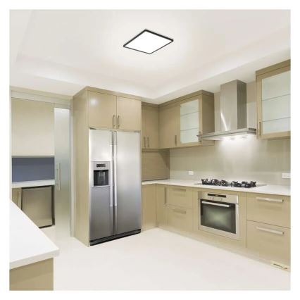 LED taklampa FLORI LED/18W/230V 4000K svart 29x29 cm