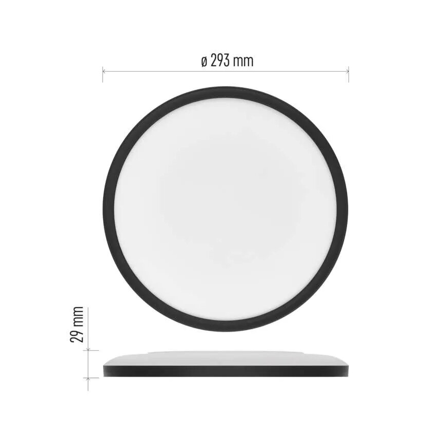 LED taklampa FLORI LED/18W/230V 4000K svart diameter 29 cm