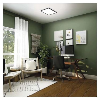 LED taklampa FLORI LED/22W/230V 4000K svart 42x42 cm