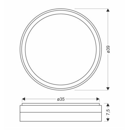 LED taklampa FLORIDA LED/24W/230V vit