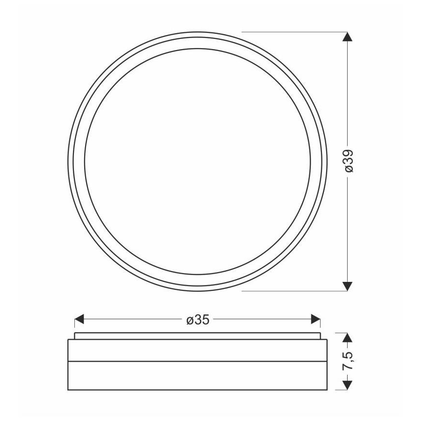 LED taklampa FLORIDA LED/24W/230V vit
