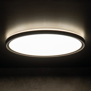 LED taklampa för badrum AZPO LED/22W/230V diameter 42 cm IP54 svart
