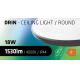 LED taklampa för badrum CIRCLE LED/18W/230V 4000K diameter 30 cm IP44 svart