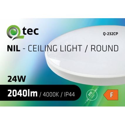 LED taklampa för badrum CIRCLE LED/24W/230V 4000K diameter 37 cm IP44 vit