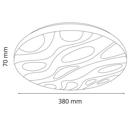 LED taklampa för badrum CLOUD LED/24W/230V diameter 38 cm IP44