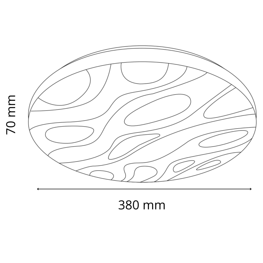 LED taklampa för badrum CLOUD LED/24W/230V diameter 38 cm IP44