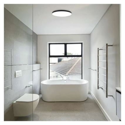 LED taklampa för badrum LED/18W/230V 3000/4000/5700K IP55 svart