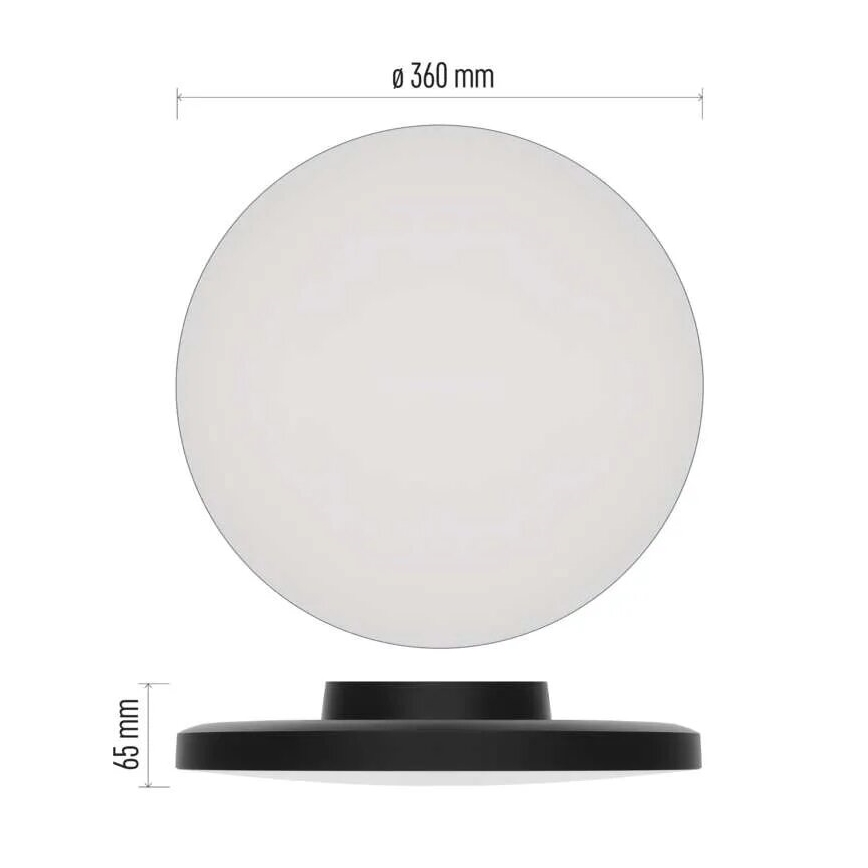 LED taklampa för badrum LED/18W/230V 3000/4000/5700K IP55 svart