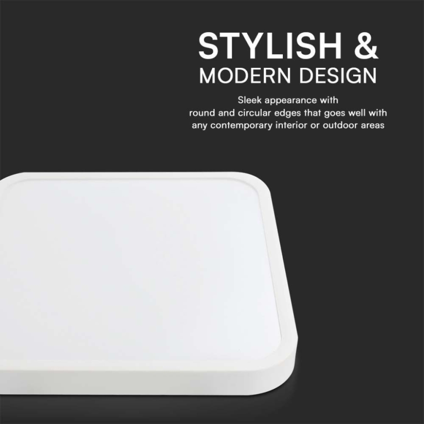 LED taklampa för badrum LED/18W/230V 3000K IP44 25x25 cm vit