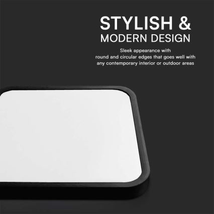 LED taklampa för badrum LED/18W/230V 4000K IP44 25x25 cm svart