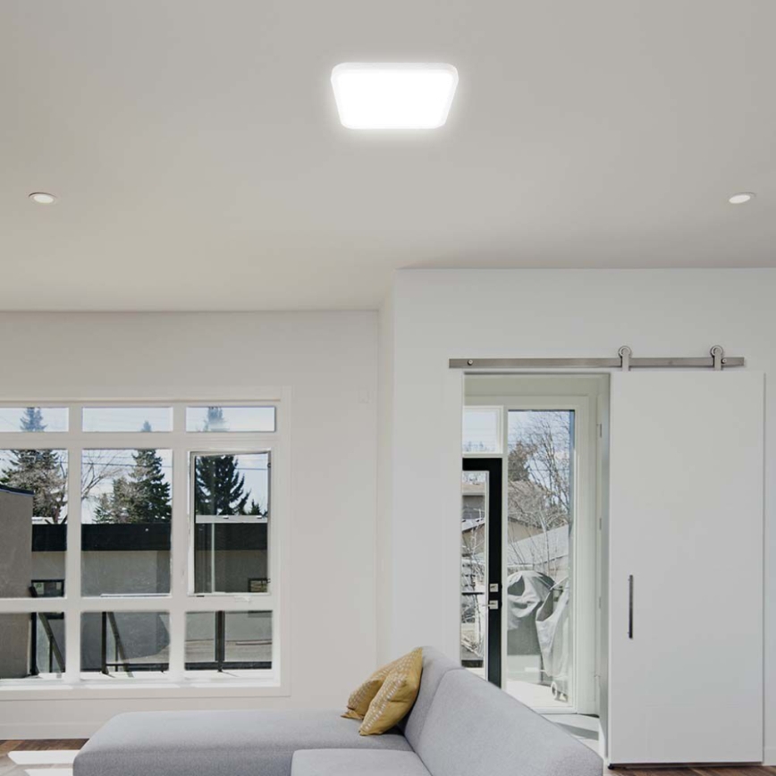 LED taklampa för badrum LED/18W/230V 6500K IP44 25x25 cm vit