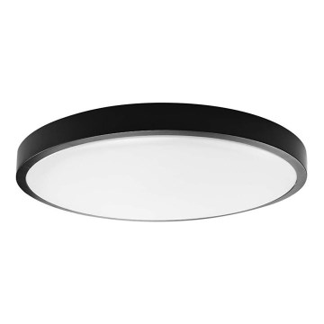 LED taklampa för badrum LED/24W/230V 3000K IP44 diameter 29,5 cm svart