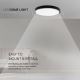 LED taklampa för badrum LED/24W/230V 3000K IP44 svart
