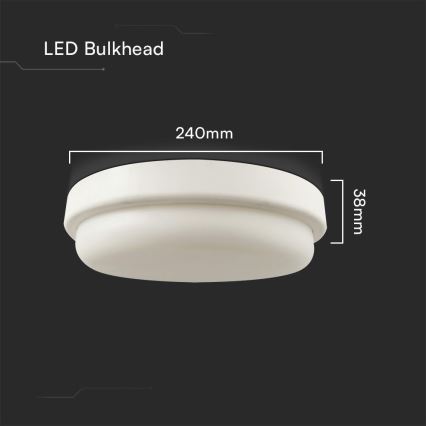 LED taklampa för badrum LED/24W/230V 4000K IP54 diameter 24 cm