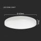 LED taklampa för badrum LED/30W/230V 3000K IP44 vit
