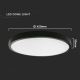 LED taklampa för badrum LED/30W/230V 6500K IP44 svart