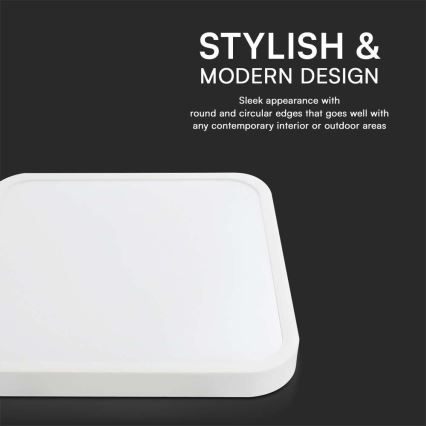 LED taklampa för badrum LED/48W/230V 4000K IP44 42x42 cm vit