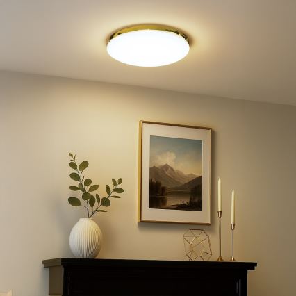 LED taklampa för badrum MAYA LED/15W/230V diameter 33 cm IP44 guld