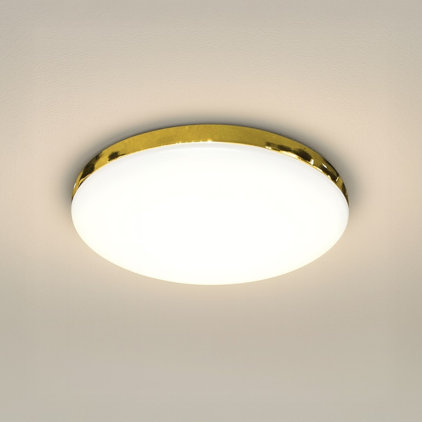 LED taklampa för badrum MAYA LED/15W/230V diameter 33 cm IP44 guld