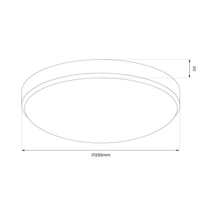 LED taklampa för badrum MAYA LED/15W/230V diameter 33 cm IP44 guld