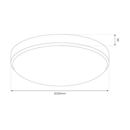 LED taklampa för badrum MAYA LED/15W/230V diameter 33 cm IP44 svart