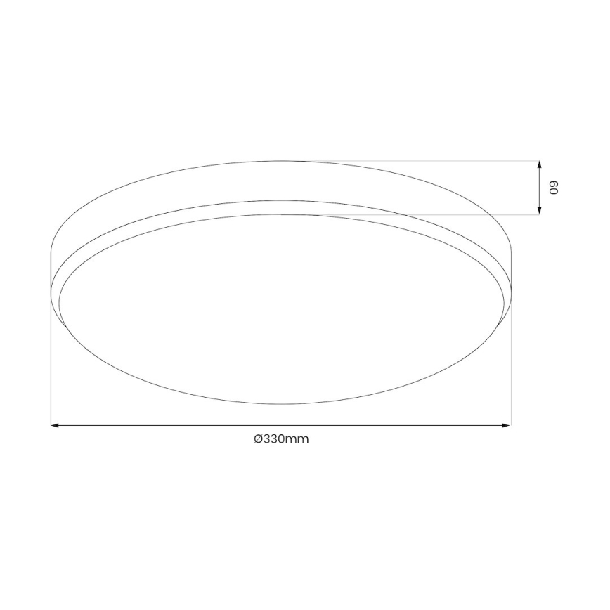 LED taklampa för badrum MAYA LED/15W/230V diameter 33 cm IP44 svart