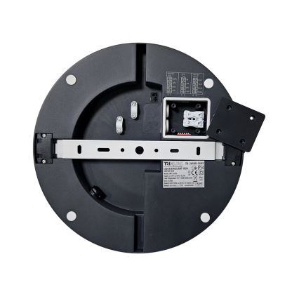 LED taklampa för badrum med sensor ELLÉ LED/24W/230V 3000/4000/6500K diameter 26 cm IP54 antracit