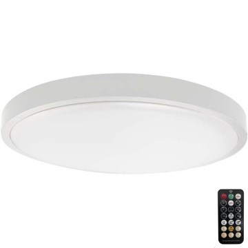 LED taklampa för badrum med sensor LED/18W/230V 6500K IP44 diameter 29,5 cm vit + fjärrkontroll