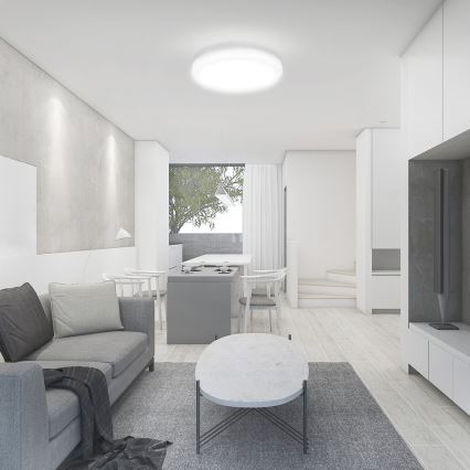 LED taklampa för badrum med sensor LED/24W/230V 6500K IP44 diameter 35 cm vit + fjärrkontroll