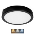 LED taklampa för badrum NAIROS LED/24W/230V 3000/4000/6500K IP65 diameter 30 cm svart