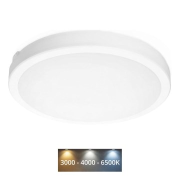 LED taklampa för badrum NAIROS LED/36W/230V 3000/4000/6500K IP65 diameter 40 cm vit