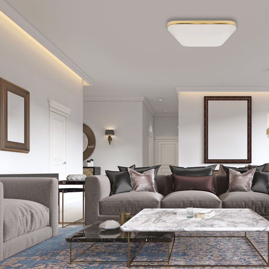 LED taklampa för badrum NEMO LED/17W/230V IP44 gyllene