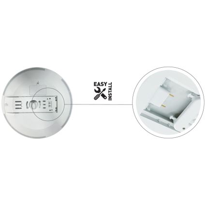 LED ljusreglerad taklampa till badrum SLIDE LED/6/12/18/24W/230V 2900/4000/6200K IP44 vit