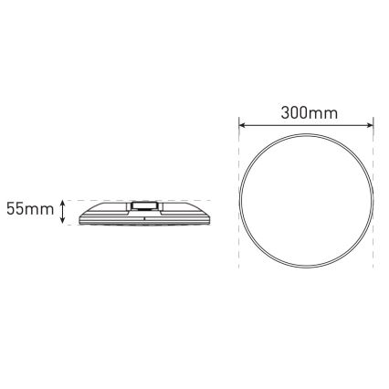 LED ljusreglerad taklampa till badrum SLIDE LED/6/12/18/24W/230V 2900/4000/6200K IP44 vit
