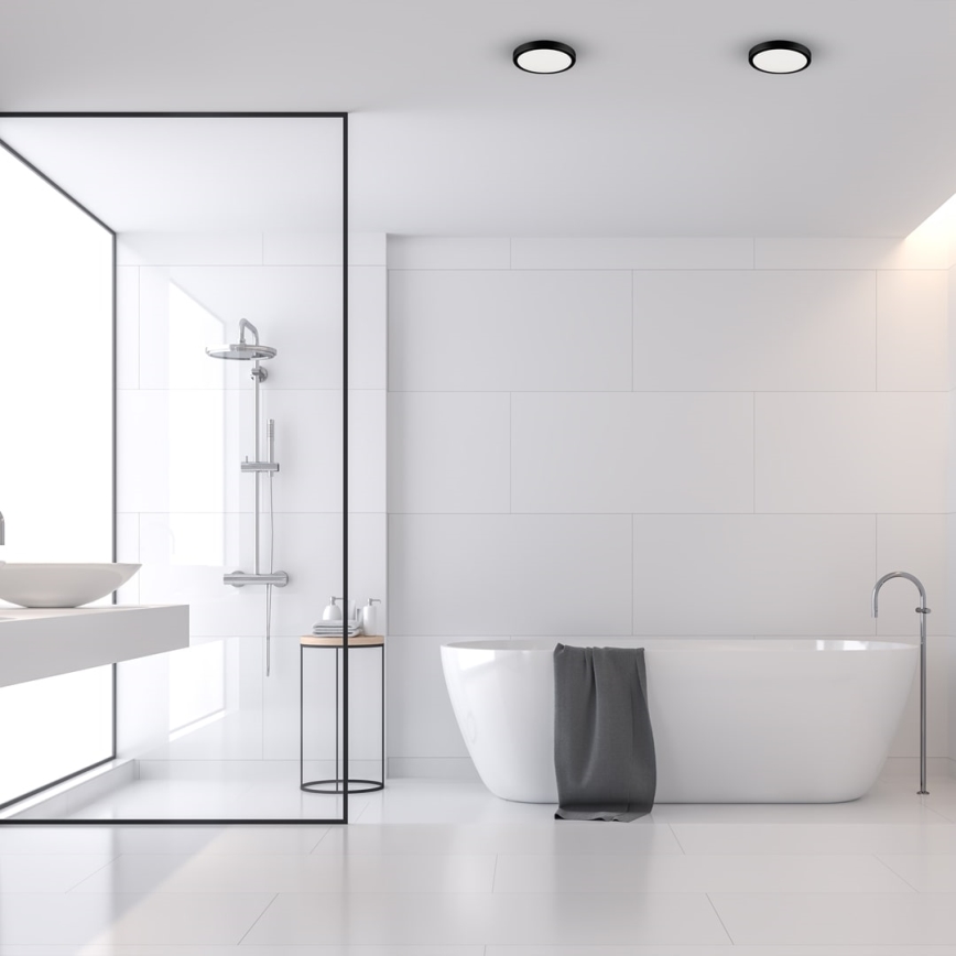 LED taklampa för badrum VERA LED/12W/230V 4000K IP65 svart