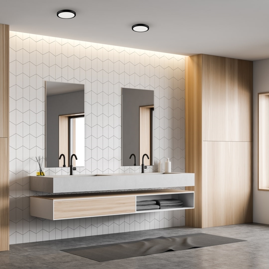 LED taklampa för badrum VERA LED/18W/230V 4000K IP65 svart