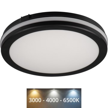 LED taklampa för utomhusbruk BENO ECO LED/20W/230V 3000/4000/6500K diameter 20 cm IP65 svart